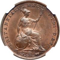 Great Britain. &frac12; Penny, 1858. NGC MS64 - 2