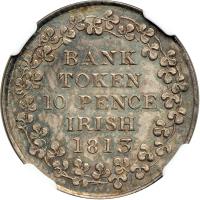 Ireland. 10 Pence Token, 1813. NGC MS63 - 2