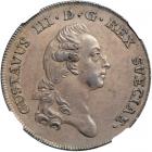 Sweden. 2/3 Riksdaler, 1777-OL. NGC AU50