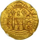 Peru. Cob 8 Escudos, 1710-H (Lima). NGC MS62