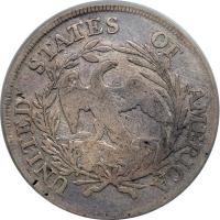 1797 Draped Bust Dollar. 10 stars left, 6 right. ICG F15 - 2