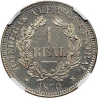 Honduras. Pattern Real, 1870. NGC PF64 - 2