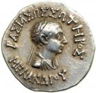 Kingdom of Baktria. Menander I, c. 165-130 BC. AR Tetradrachm (9.83 g). VF