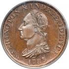 1783 Washington token. Copper restrike, engrailed edge. PCGS PF67