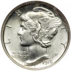 1918-D Mercury Dime. NGC MS65