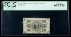 1864, 10&cent; Fractional Currency. Third Issue, red reverse. PCGS Gem New 66PPQ