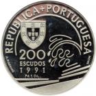 Portugal. Palladium 200 Escudos, 1991. NGC PF66