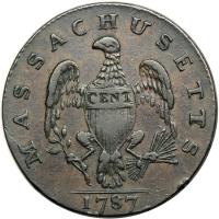 1787 Massachusetts Cent Ryder 4-C Rarity-4 VF35 - 2