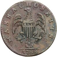 1788 Massachusetts Cent Ryder 11-C Rarity-5 VF30 - 2
