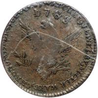 1789 Mott Token Thick Planchet with Plain Edge Breen-1020 PCGS graded AU55 - 2