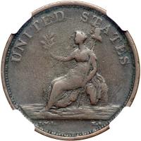 1783 Washington & Independence with Small Military Bust Breen-1201 NGC graded VF Details, repaired - 2