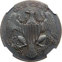 1791 Washington Large Eagle Cent Breen-1206 NGC graded AU Details, burnished - 2