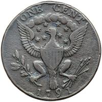 1791 Washington Small Eagle Cent Breen-1217 F15 - 2