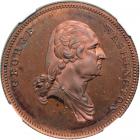 (1859) Washington PRO PATRIA Medal in Copper Baker-268A NGC graded MS65 Red & Brown
