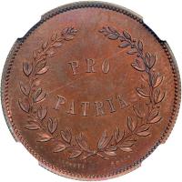 (1859) Washington PRO PATRIA Medal in Copper Baker-268A NGC graded MS65 Red & Brown - 2