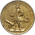 1739 Admiral Vernon Portobello Betts Medal, McCormick-Goodhart #96 Gold-Plated Copper EF45