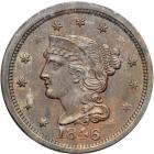 1846 N-1 R1 Repunched 18, Small Date PCGS graded MS63 Brown