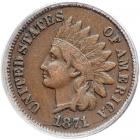 1871 Indian Head Cent. PCGS VF30