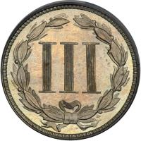 1876 Nickel Three Cents. PCGS PF64 - 2