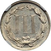 1887/6 Nickel Three Cents. NGC PF64 - 2