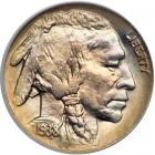 1938-D/D Buffalo Nickel. PCGS MS67