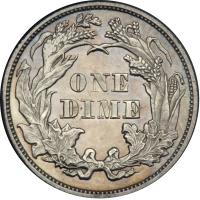 1867 Liberty Seated Dime. PCGS PF62 - 2