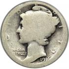 1916-D Mercury Dime. PCGS Fa2