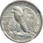 1917-D Liberty Walking Half Dollar. Mint mark on reverse