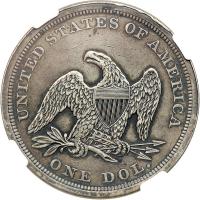 1843 Liberty Seated Dollar - 2