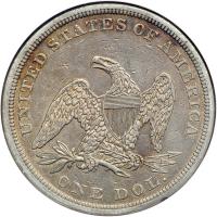 1860 Liberty Seated Dollar. NGC EF40 - 2
