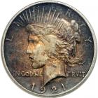 1921 Peace Dollar. ANACS EF45