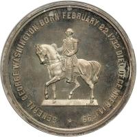 (ca. 1963) Washington Equestrian Birth & Death Silver Medal - 2