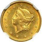 1849 $1 Gold Liberty. Open wreath