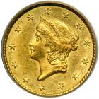 1851 $1 Gold Liberty. PCGS MS61