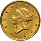 1852 $1 Gold Liberty. PCGS AU58