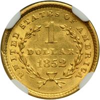 1852 $1 Gold Liberty - 2