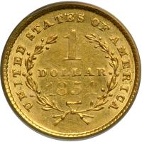 1854 $1 Gold Liberty. PCGS AU53 - 2