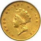 1854 $1 Gold Indian. PCGS EF45