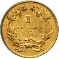 1854 $1 Gold Indian. PCGS EF45 - 2