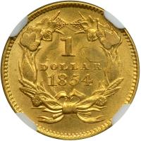 1854 $1 Gold Indian - 2