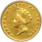 1855-D $1 Gold Indian. PCGS EF45