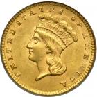 1857 $1 Gold Indian. PCGS MS62