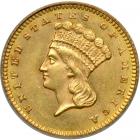 1861 $1 Gold Indian. PCGS MS62