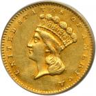 1861 $1 Gold Indian. PCGS AU55