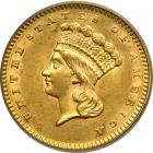 1862 $1 Gold Indian. PCGS AU58