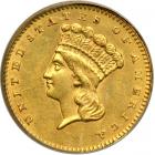 1862 $1 Gold Indian. PCGS AU58