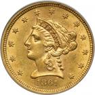 1861 $2.50 Liberty. PCGS AU58