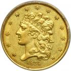 1834 $5 Classic Head. Plain 4. PCGS AU50