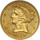 1846 $5 Liberty. Large date. PCGS AU58