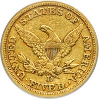1846-D $5 Liberty. PCGS EF40 - 2
